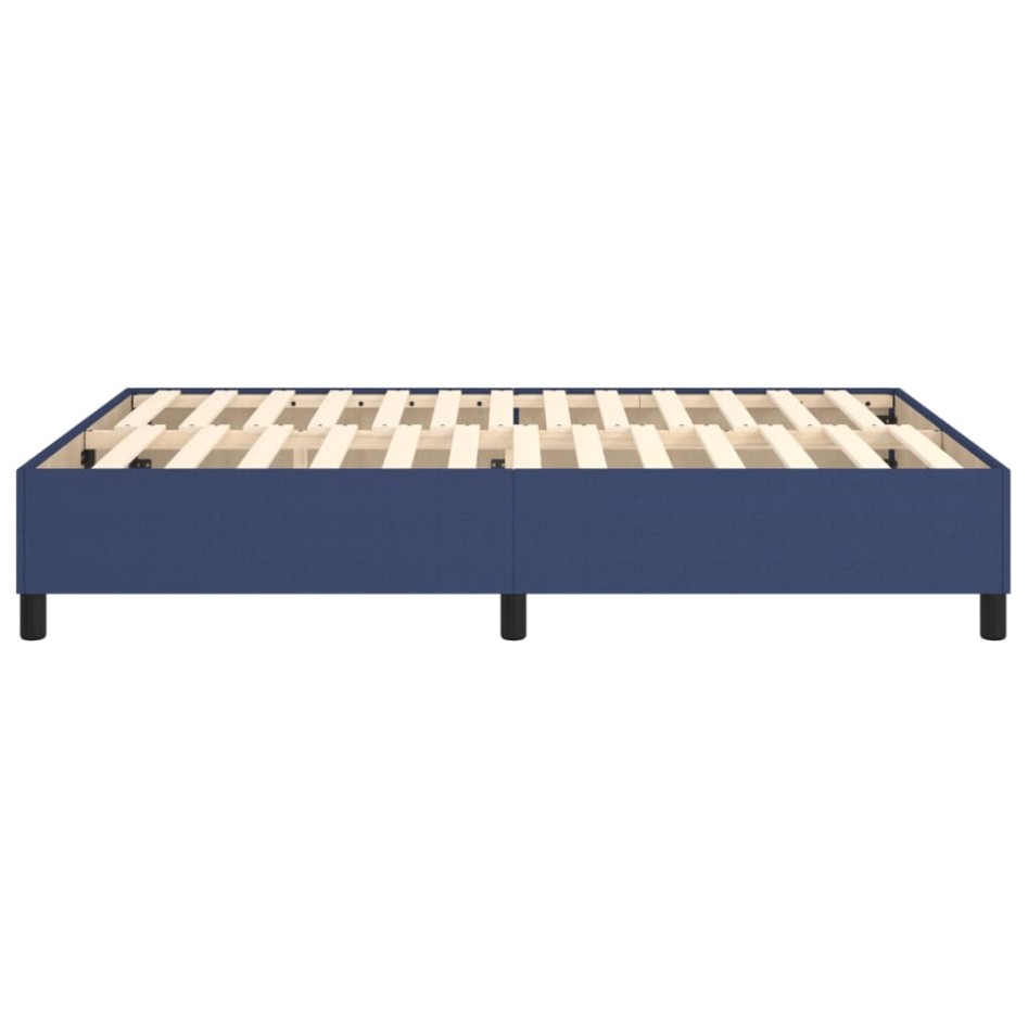 Estructura de cama box spring tela azul 140x190