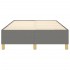 Estructura de cama box spring tela gris oscuro 120x200