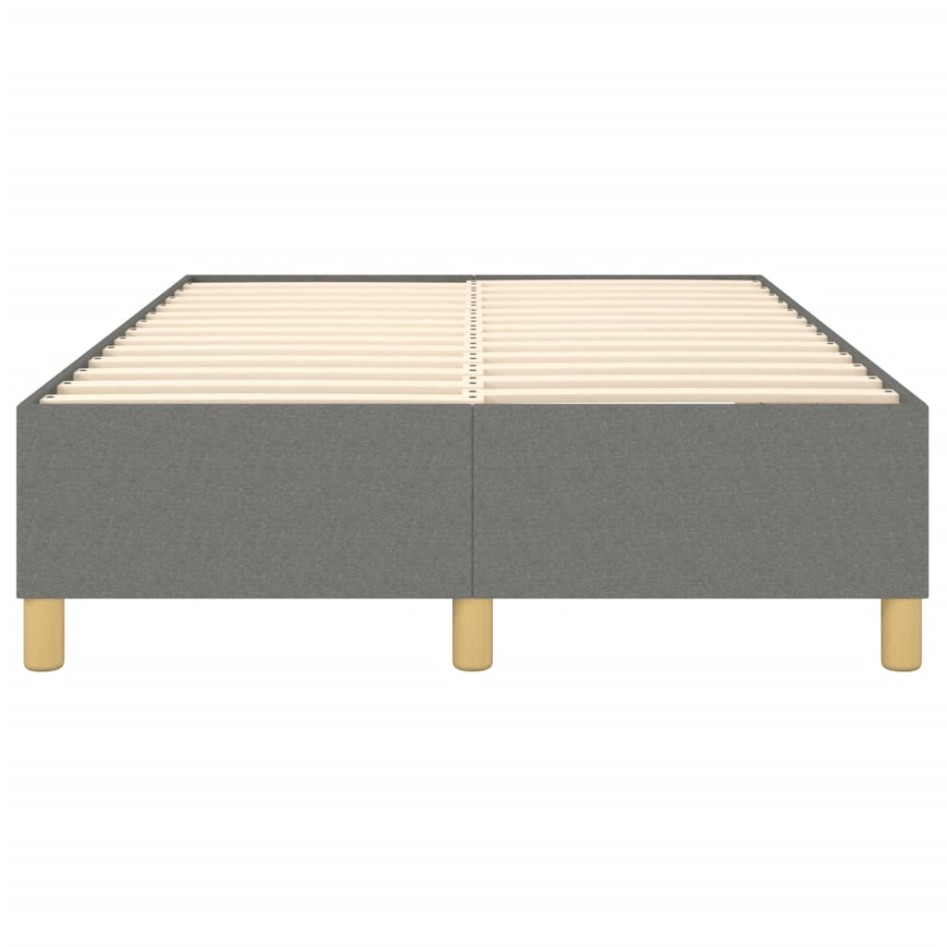 Estructura de cama box spring tela gris oscuro 120x200