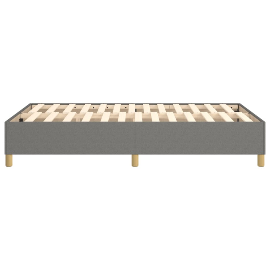 Estructura de cama box spring tela gris oscuro 120x200