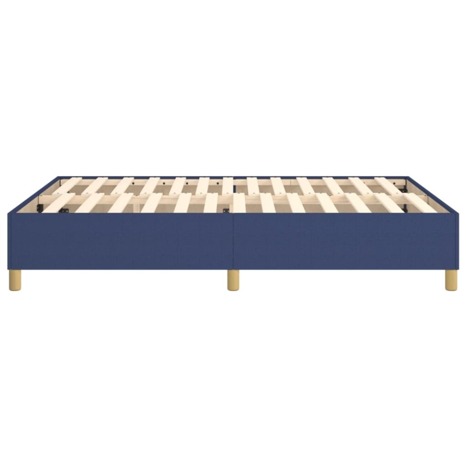 Estructura de cama box spring tela azul 140x190