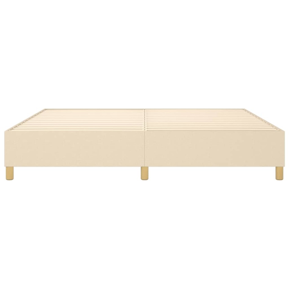 Estructura de cama box spring tela color crema 200x200