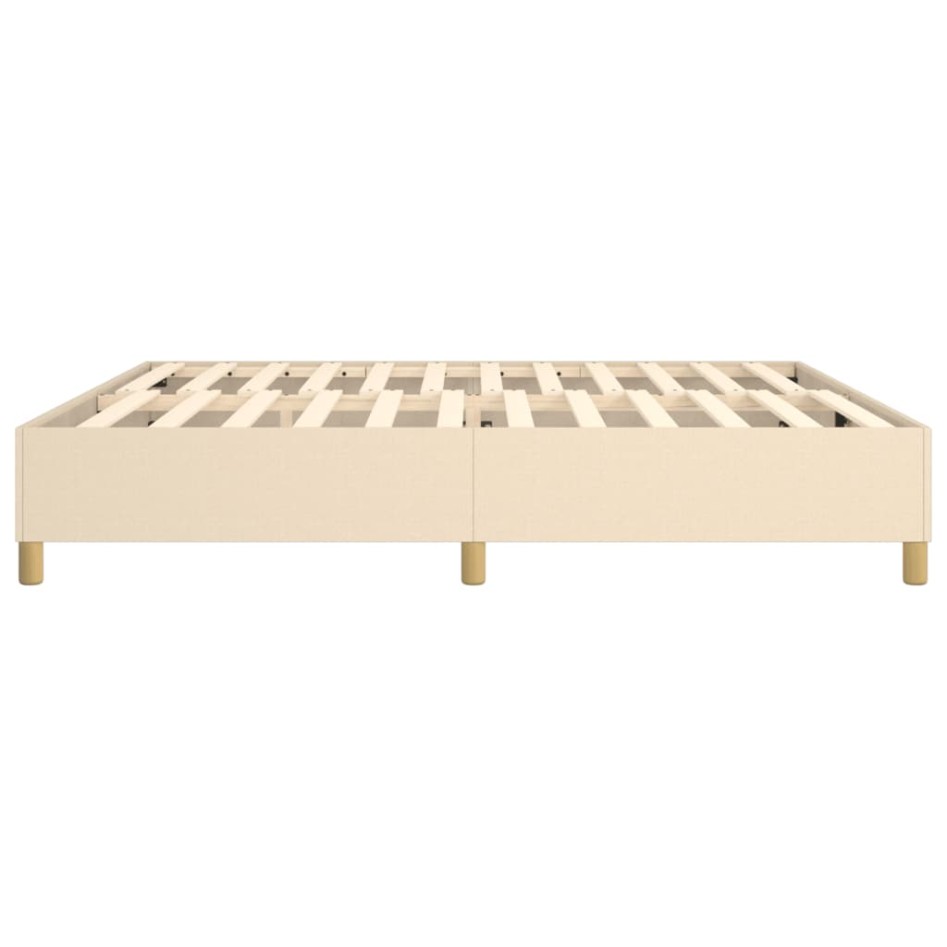 Estructura de cama box spring tela color crema 200x200