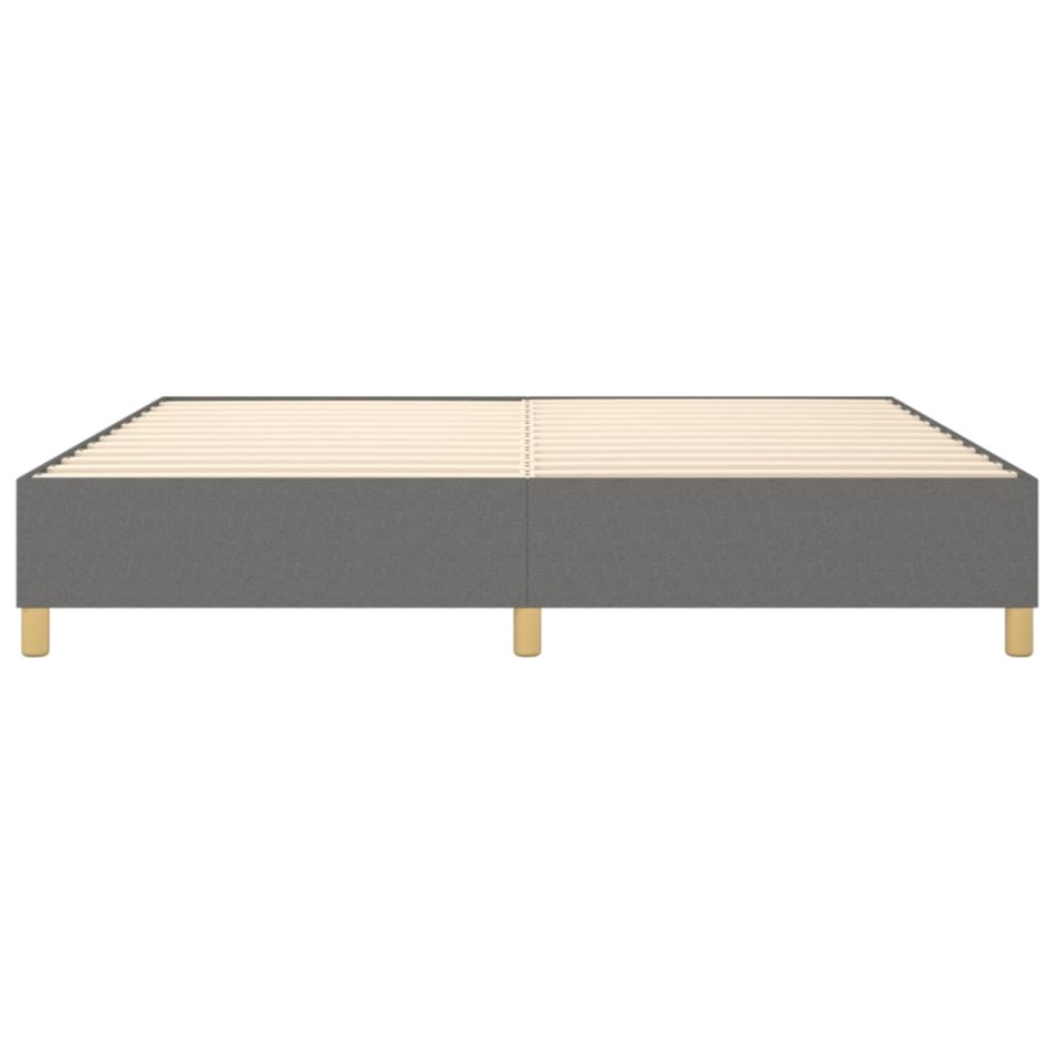 Estructura de cama box spring tela gris oscuro 200x200