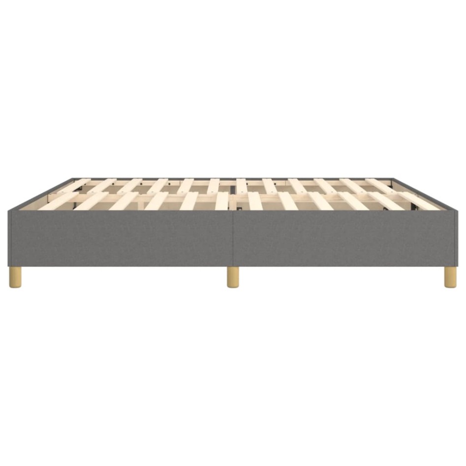 Estructura de cama box spring tela gris oscuro 200x200