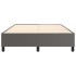 Estructura de cama box spring cuero sintético gris 140x190