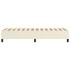 Estructura de cama box spring cuero sintético crema 80x200