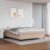 Estructura de cama box spring cuero sintético negro 180x200 cm