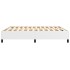 Estructura de cama box spring cuero sintético blanco 200x200