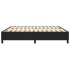 Estructura de cama box spring cuero sintético negro 160x200