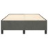 Estructura de cama box spring terciopelo gris oscuro 120x200