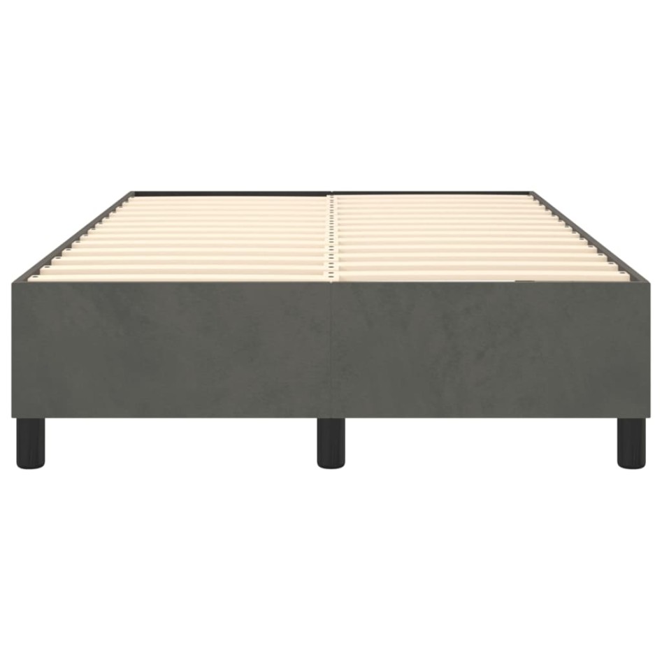 Estructura de cama box spring terciopelo gris oscuro 120x200
