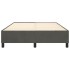 Estructura de cama box spring terciopelo gris oscuro 140x200