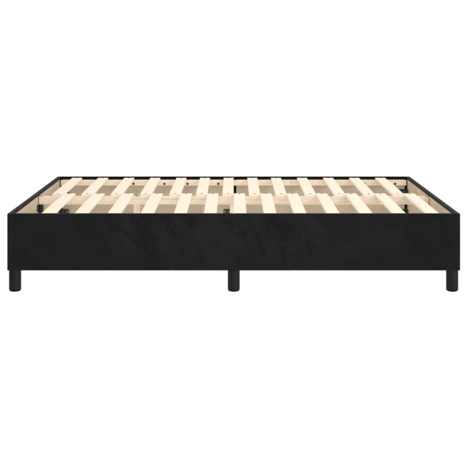 Estructura de cama box spring terciopelo negro 140x190