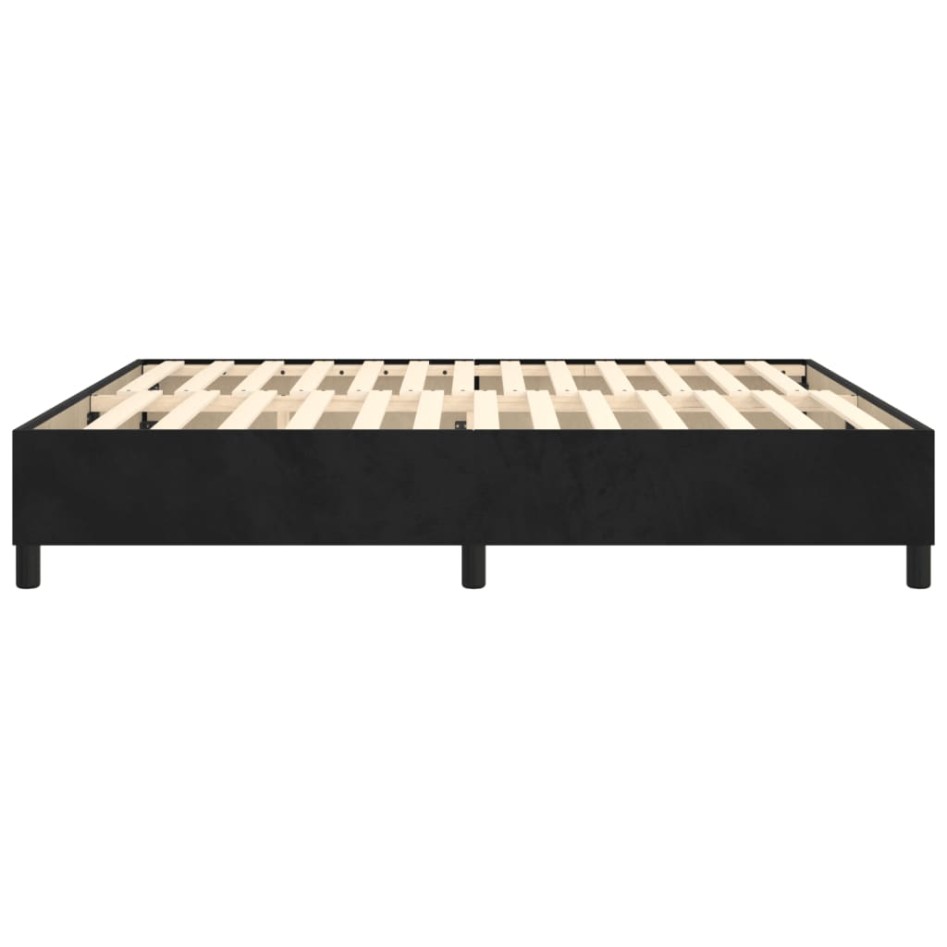 Estructura de cama box spring terciopelo negro 200x200
