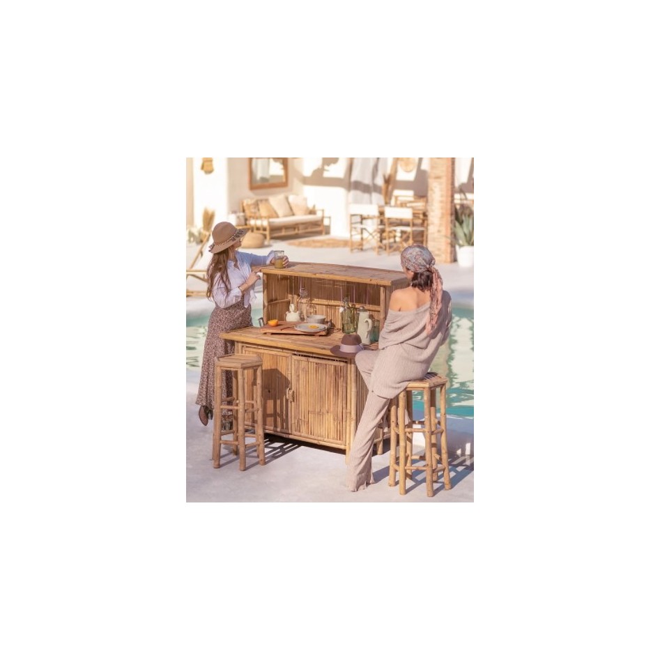 Barra de Bar Bambú SK + taburetes