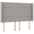 Cabecero con LED de tela gris claro 147x16x118/128