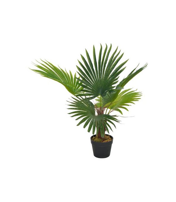 Planta artificial palmera con macetero 70 cm verde