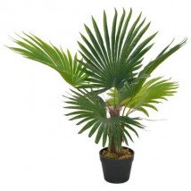 Planta artificial palmera con macetero 70 cm verde