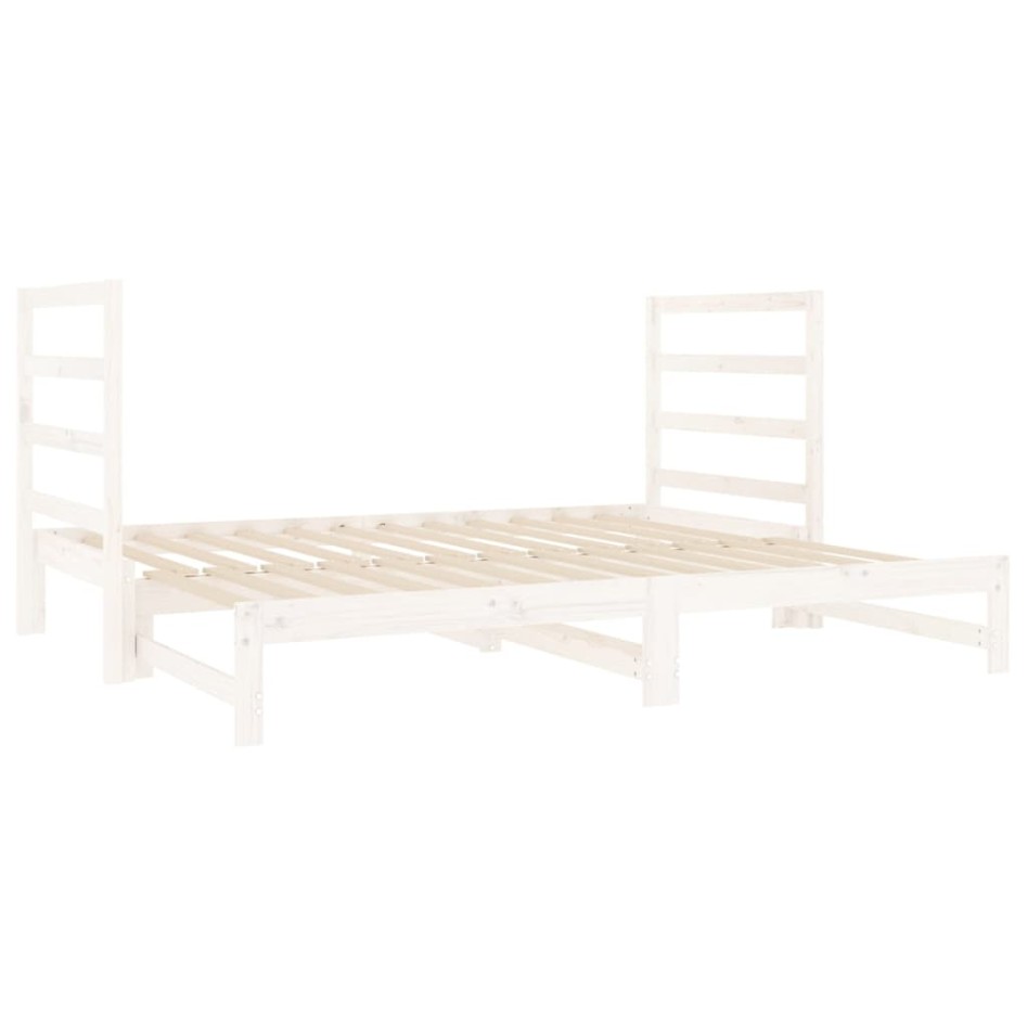 Sofá cama extraíble madera maciza de pino blanco 2x(90x190)