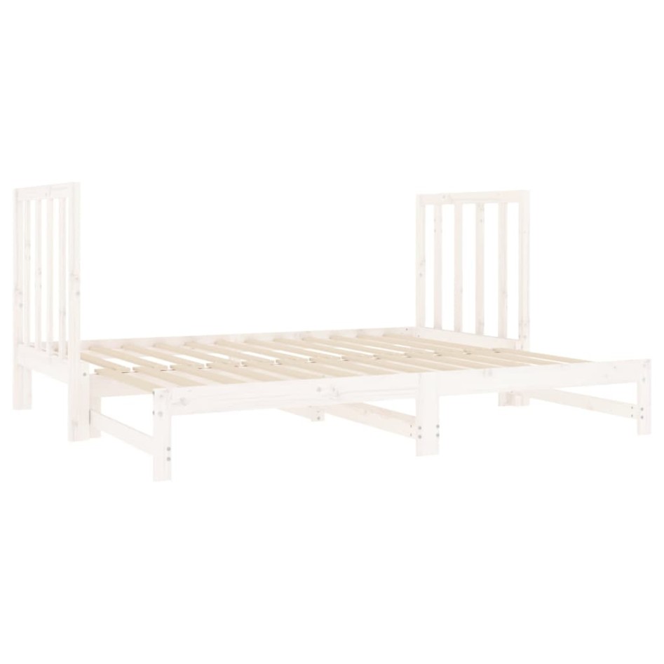 Sofá cama extraíble madera maciza de pino blanco 2x(90x190)