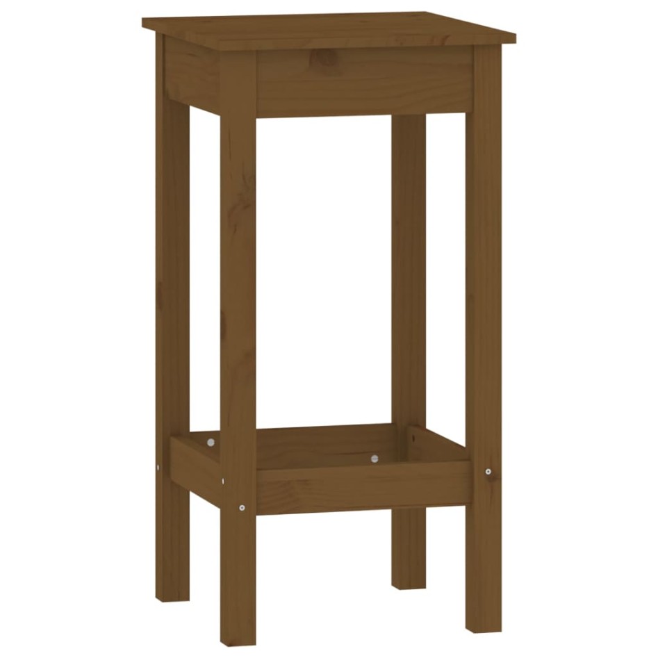 Set de bar 5 piezas madera maciza de pino marrón