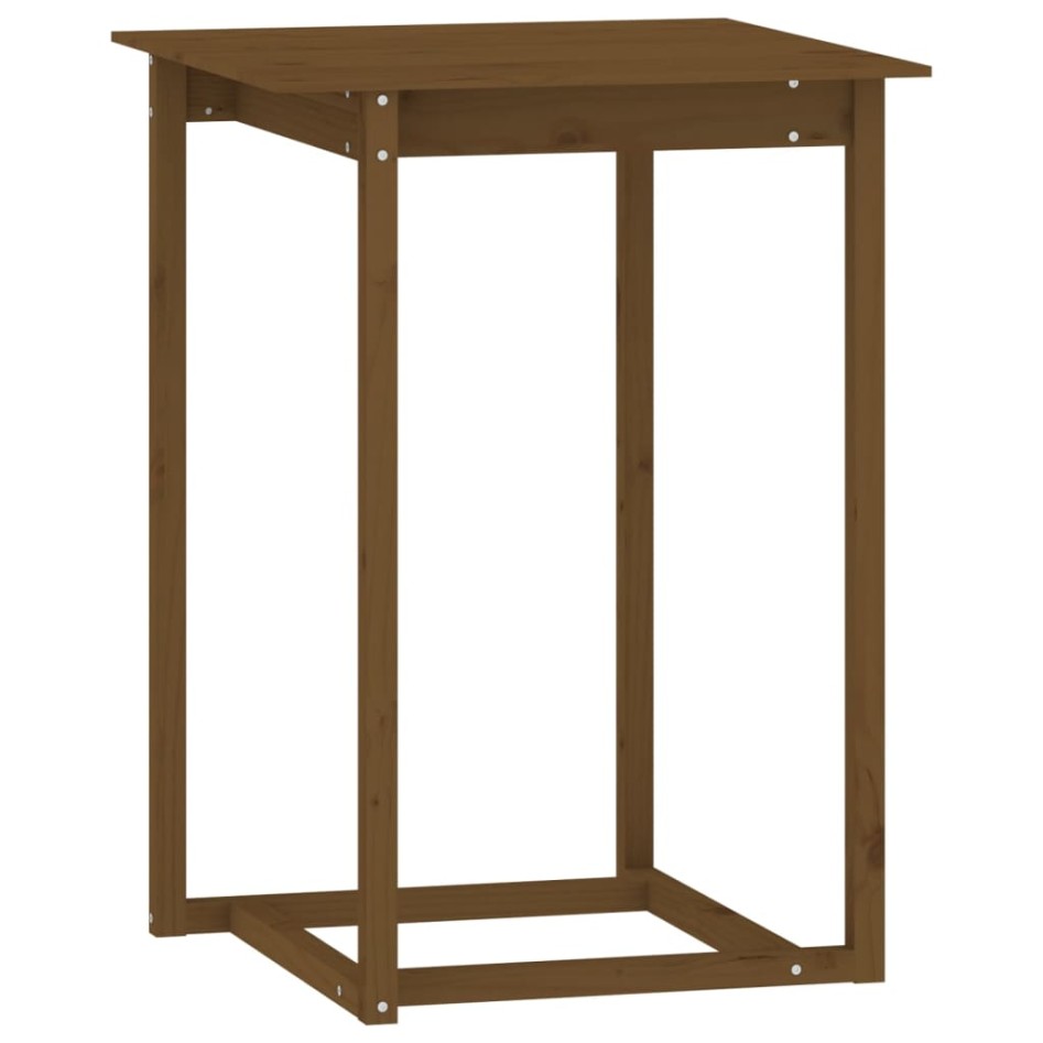 Set de bar 5 piezas madera maciza de pino marrón