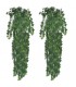Plantas artificiales de hiedra 4 unidades verde 90 cm