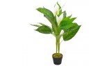 Planta artificial Anthurium con macetero 90 cm blanca