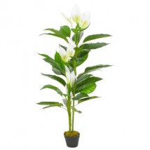 Planta artificial Anthurium con macetero 155 cm blanca