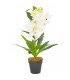 Planta artificial lirio con macetero 65 cm blanca