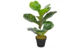 Planta artificial ficus con macetero 45 cm verde