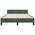 Estructura cama con cabecero terciopelo verde oscuro 120x200