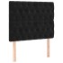 Estructura de cama con cabecero de terciopelo negro 120x200