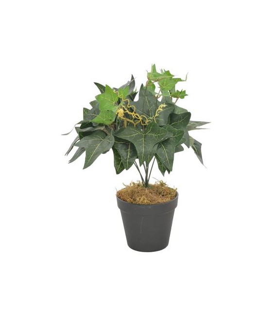 Planta artificial hojas yedra con macetero verde 45 cm