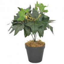 Planta artificial hojas yedra con macetero verde 45 cm