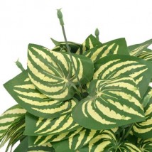 Planta artificial hojas de sandía con macetero verde 45 cm