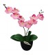 Planta artificial orquídea con macetero 30 cm rosa