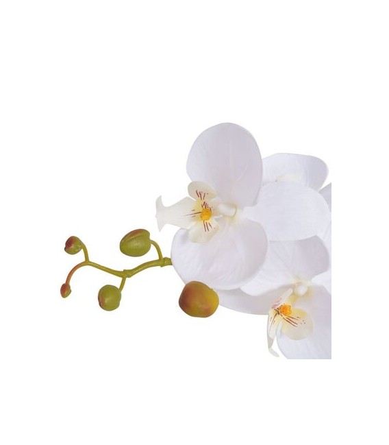 Planta artificial orquídea con macetero 65 cm blanca