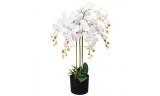 Planta artificial orquídea con macetero 75 cm blanca