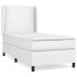 Cama box spring con colchón cuero sintético blanco 80x200