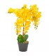 Planta artificial orquídea con macetero 60 cm amarilla
