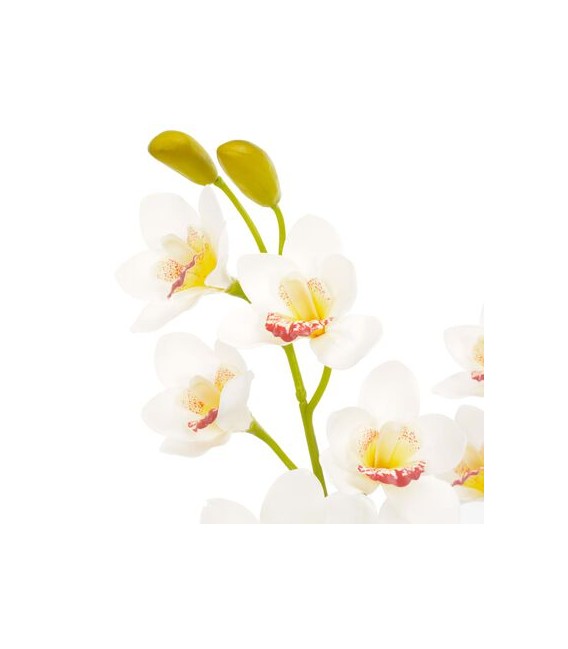 Planta artificial orquídea con macetero 90 cm blanca