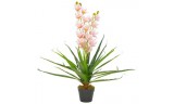 Planta artificial orquídea con macetero 90 cm rosa