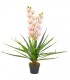 Planta artificial orquídea con macetero 90 cm rosa