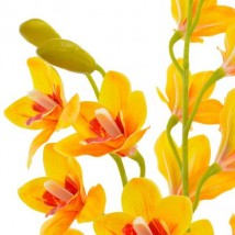 Planta artificial orquídea con macetero 90 cm amarilla