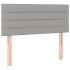 Cama box spring con colchón tela gris claro 80x200