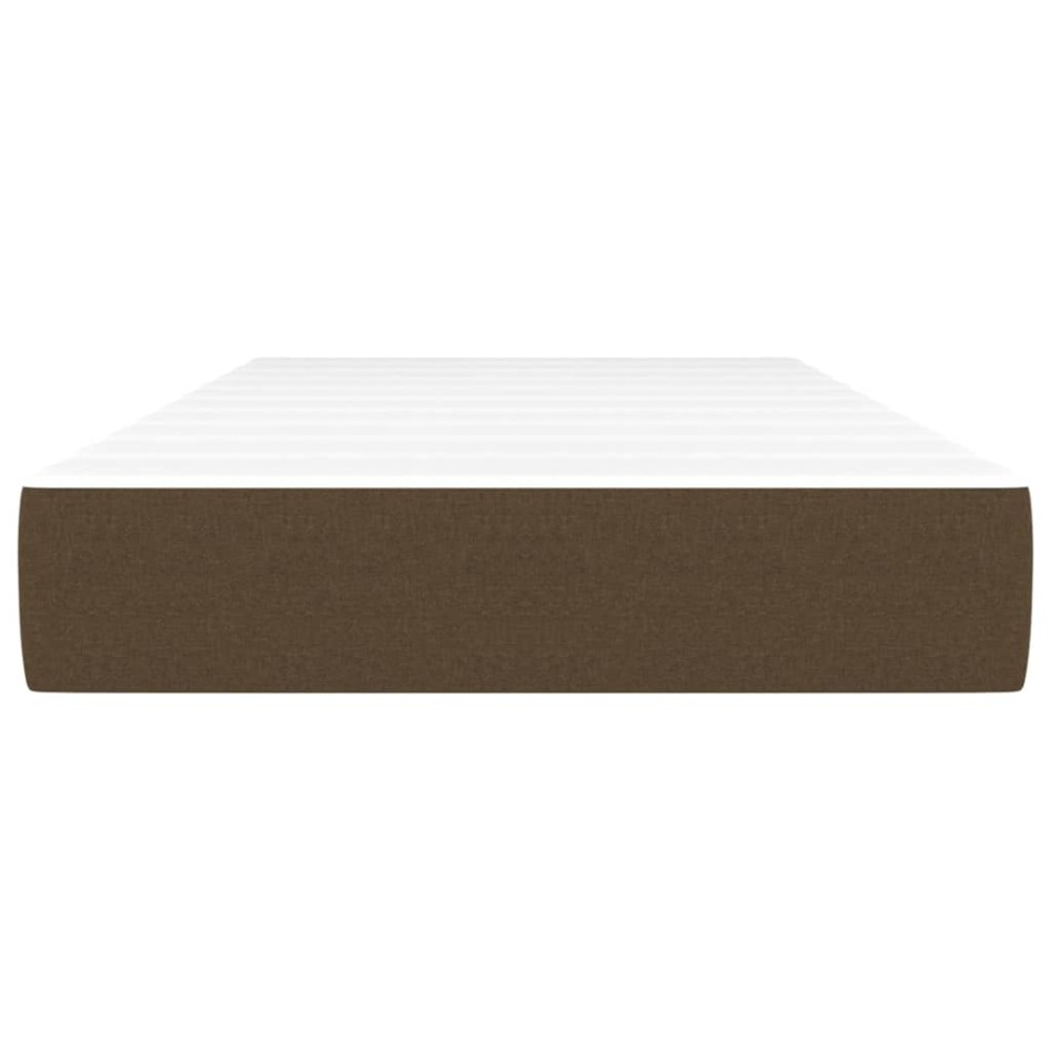 Colchón de muelles ensacados tela marrón oscuro 80x200x20