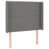 Cama box spring con colchón tela gris oscuro 80x200