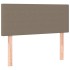 Cama box spring con colchón LED tela gris taupe 90x200